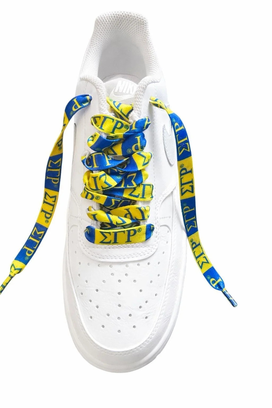 Sigma Gamma Rho Letter Shoelaces | Royal Blue & Gold